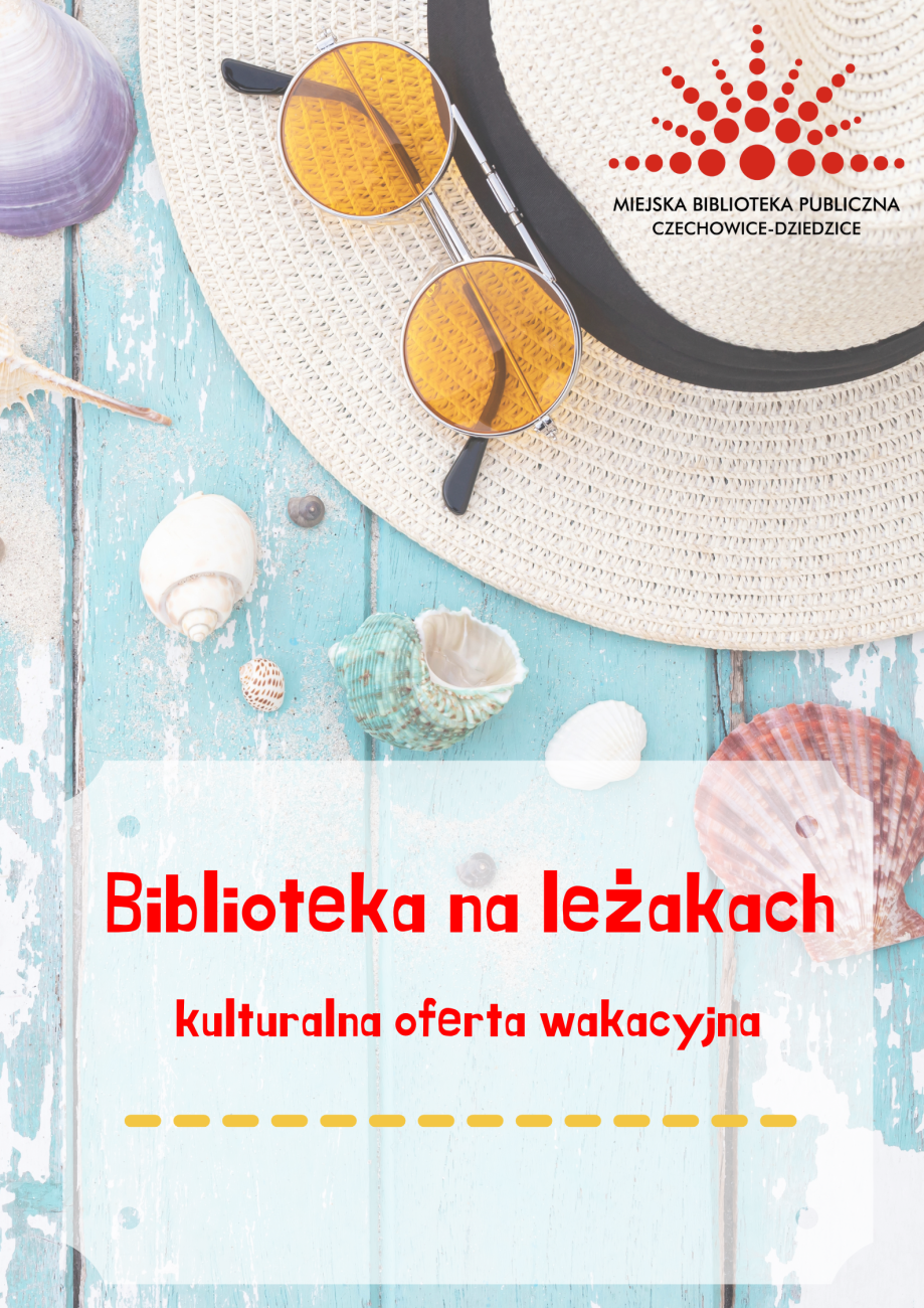 Plakat biblioteka na leżakach