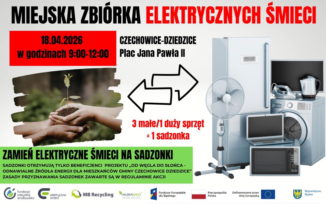 plakat zbiórka elektrośmieci