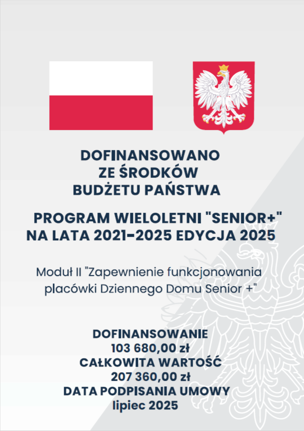 Plakat programu Senior plus