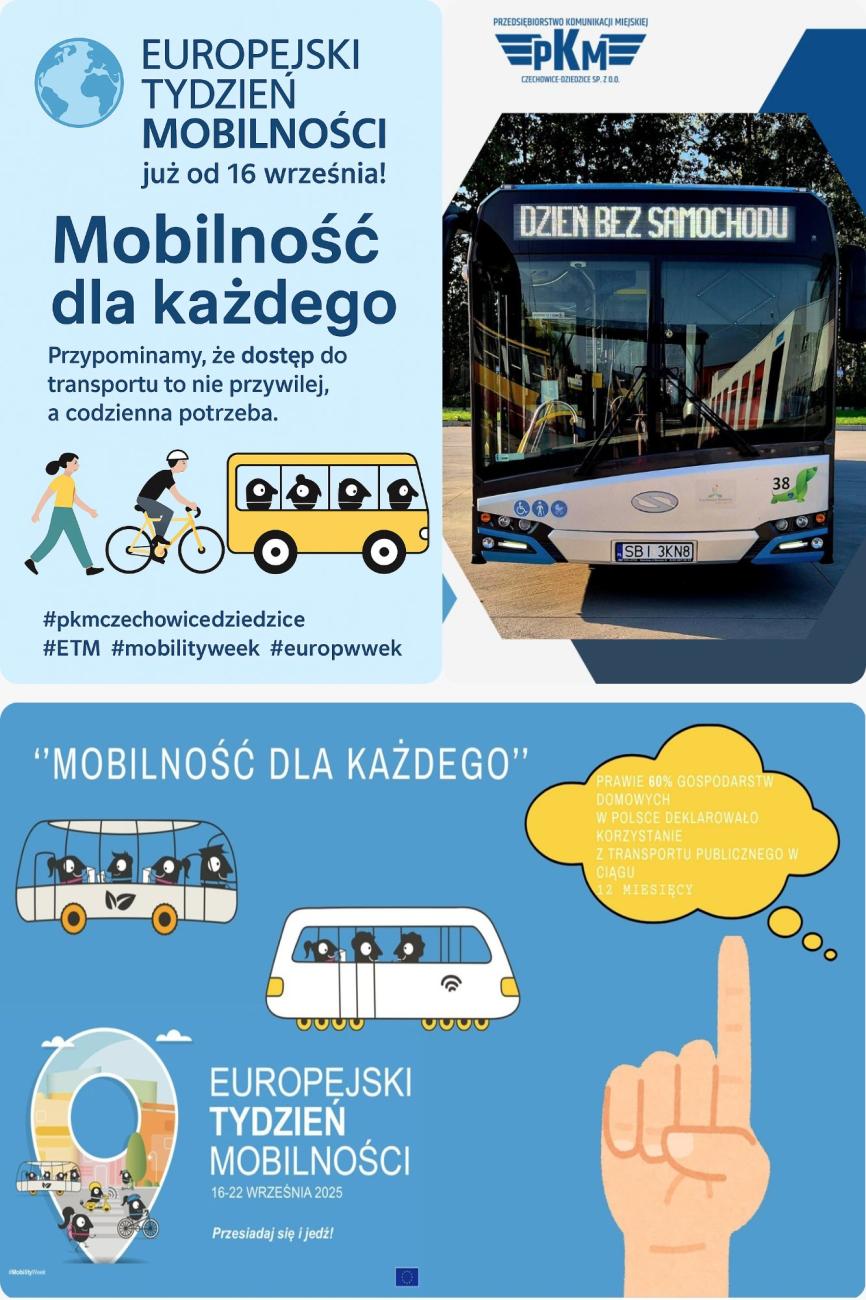 Plakat do Europejskiego Tygodnia Mobilności