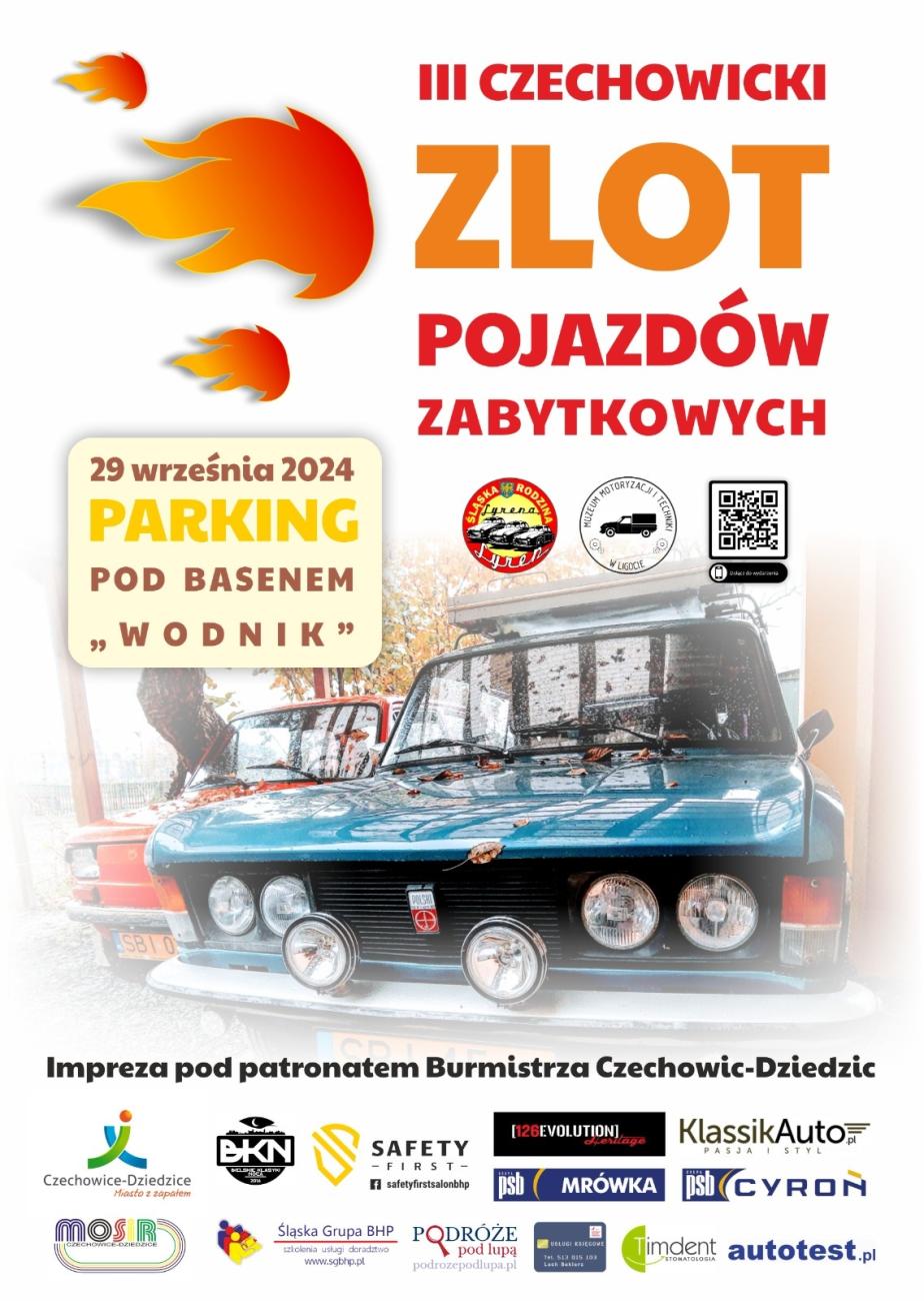 Plakat III Czechowickiego Zlotu Pojazdów Zabytkowych