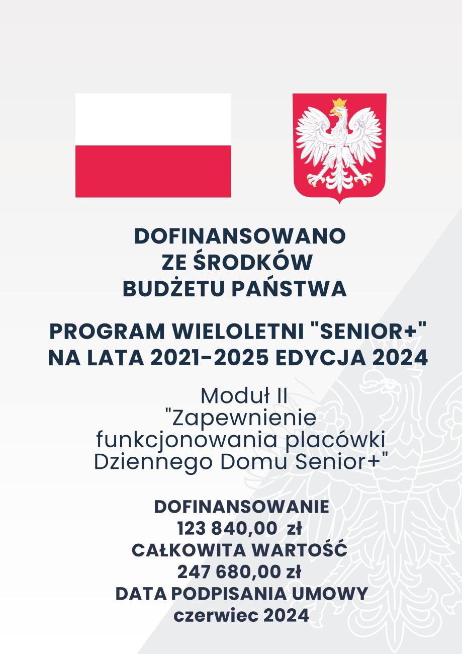 Plakat dotyczący programu Senior +