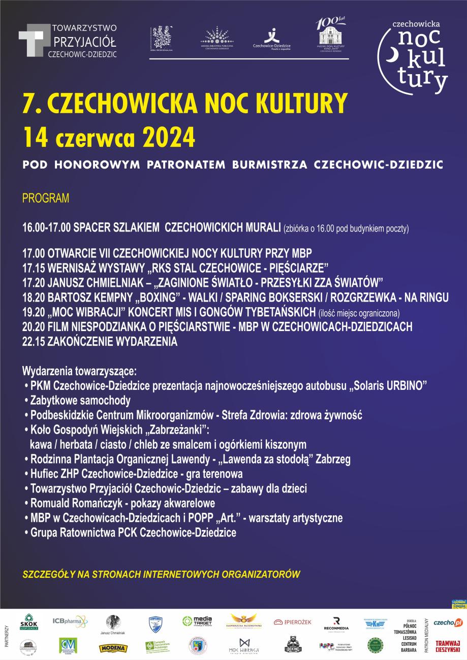 Plakat 7. Czechowickiej Nocy Kultury