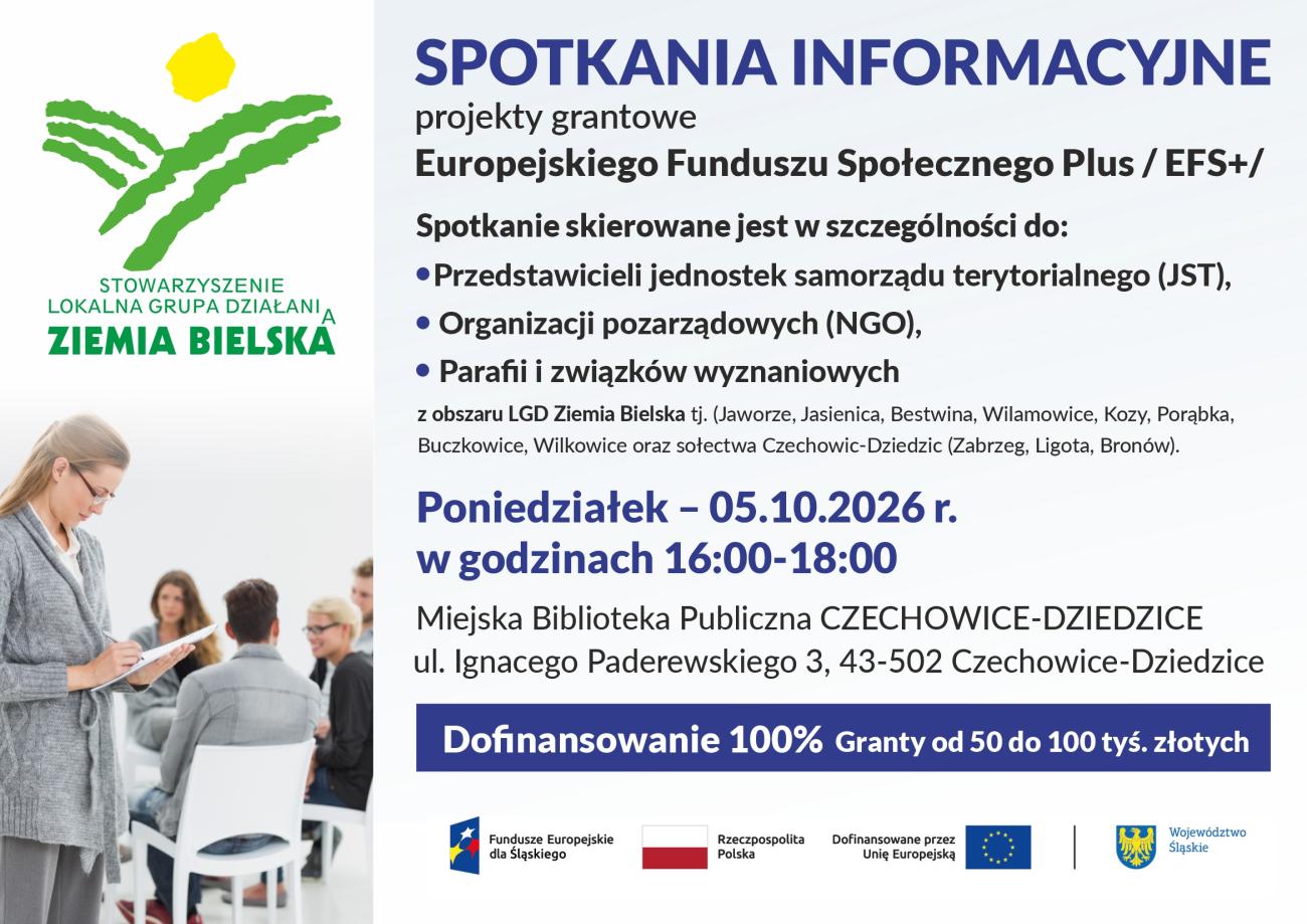 Plakat informujący o spotkaniu