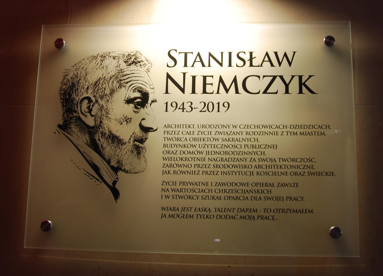Tablica pamięci Stanisława Niemczyka