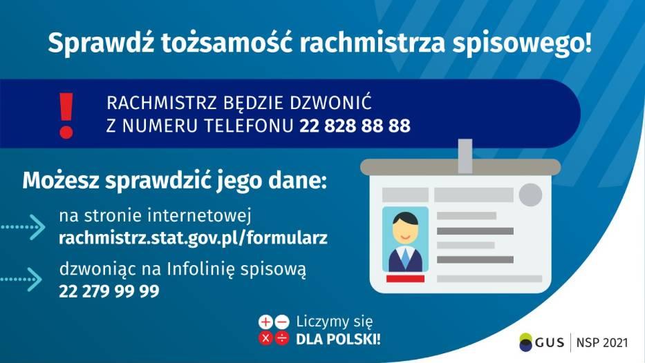 baner informacyjny sprawdź rachmistrza spisowego