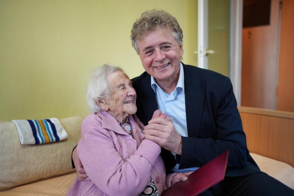 Marianna Bobiec z Burmistrzem