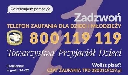 baner promujący akcję z numerem telefonu