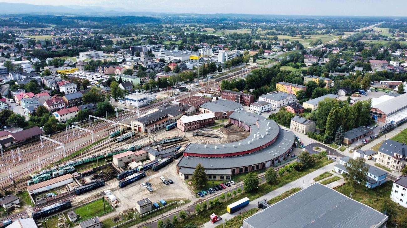 Lokomotywownia i okolica z lou ptaka