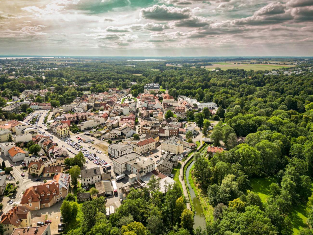 Widok z góry na gminę Pszczyna