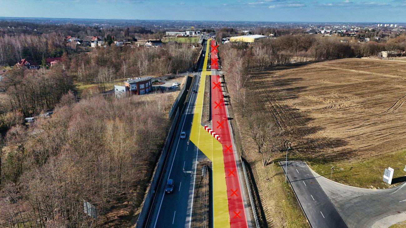 schemat tymczasowej organizacji ruchu na DK1