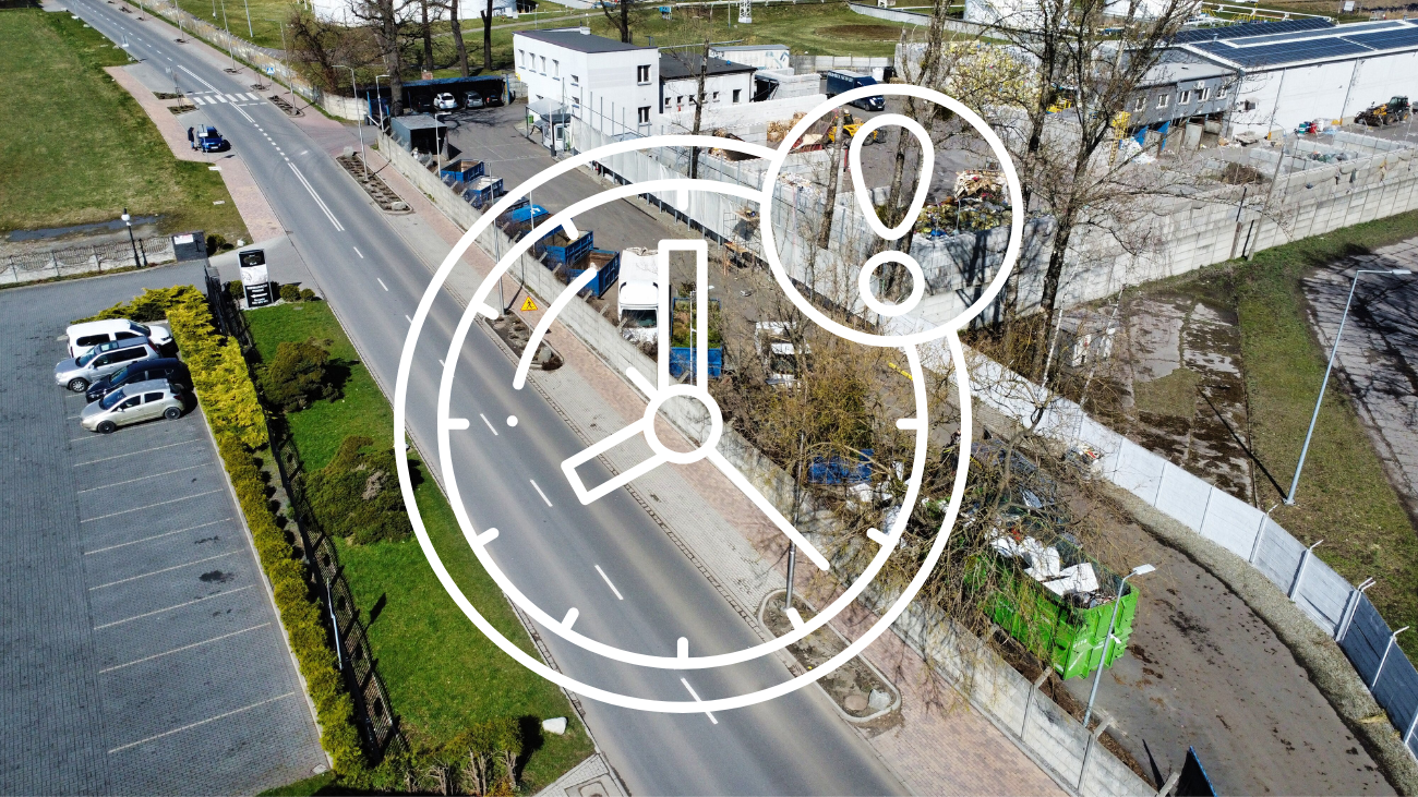 PSZOK z symbolem zegara