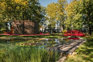Widok na Park Miejski Lasek po rewitalizacji