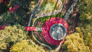 Widok na Park Miejski Lasek po rewitalizacji