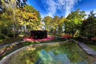 Widok na Park Miejski Lasek po rewitalizacji