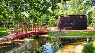 Widok na Park Miejski Lasek po rewitalizacji