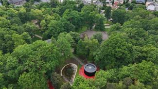Widok na Park Miejski Lasek po rewitalizacji