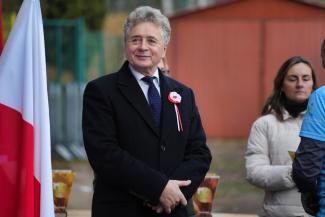 wręczenie nagród zawodnikom XXXIII Biegu Niepodległości w Czechowicach-Dziedzicach