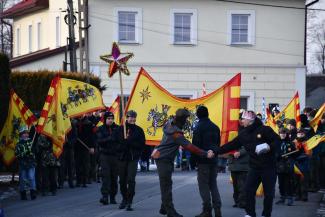 Orszak Trzech Króli w Zabrzegu - przemarsz
