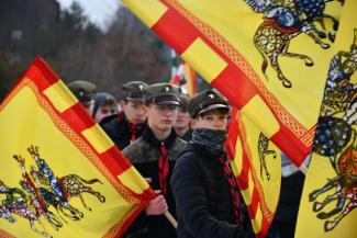 Orszak Trzech Króli w Zabrzegu - przemarsz na stadion