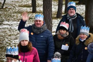 Orszak Trzech Króli w Zabrzegu - wejście na stadion