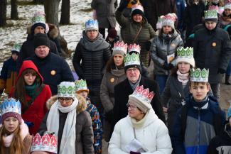 Orszak Trzech Króli w Zabrzegu - wejście na stadion