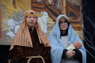 Orszak Trzech Króli w Zabrzegu - kolędowanie