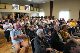 prelekcja w sali OSP Dziedzice