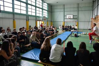 Spotkanie Marcina Prusa z młodzieżą w Bronowie
