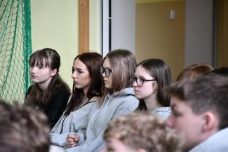 Spotkanie Marcina Prusa z młodzieżą w Bronowie