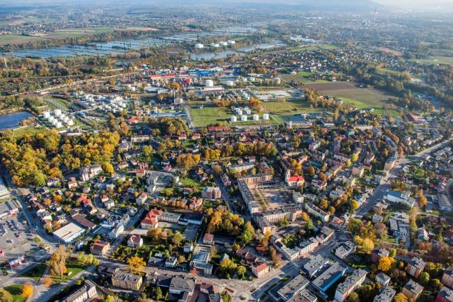 Miasto z lotu ptaka - śródmieście