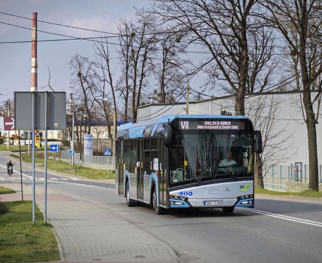 Autobus linii nr VII czechowickiego PKM