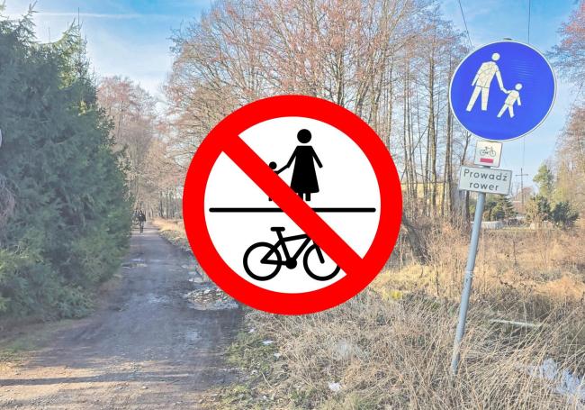 zdjęcie łącznika ulicy Klonowej z ulicą Bestwińską