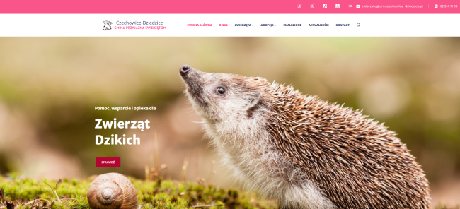 zdjęcie strony internetowej www.zwierzeta.czechowice-dziedzice.pl
