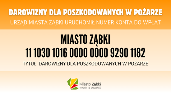 Numer konta dla osób poszkodowanych