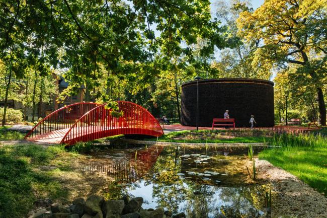 Widok na Park Miejski Lasek po rewitalizacji