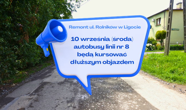 Komunikat na tle ul. Rolników w Ligocie